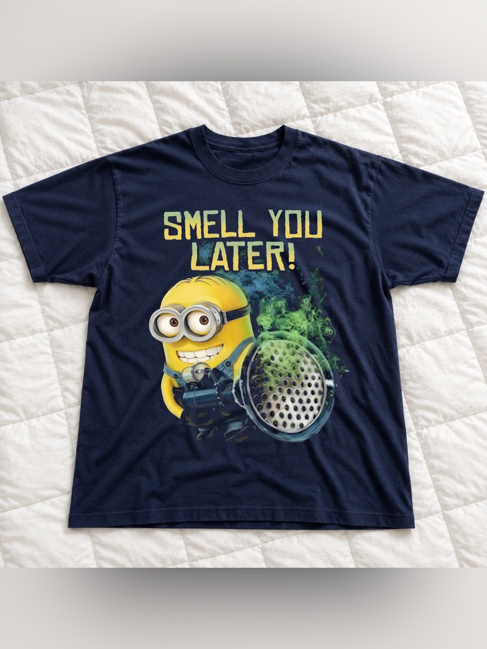 Smell You Later! Minion Graphic T-Shirt in Navy Gildan